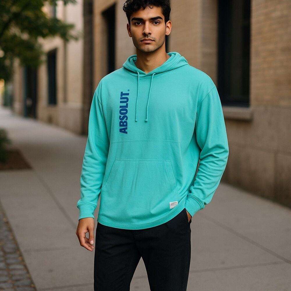 J. America Hooded Game Day Jersey Absolut. Mint Green XXL T-Shirt Cotton NWT - Picture 16 of 16